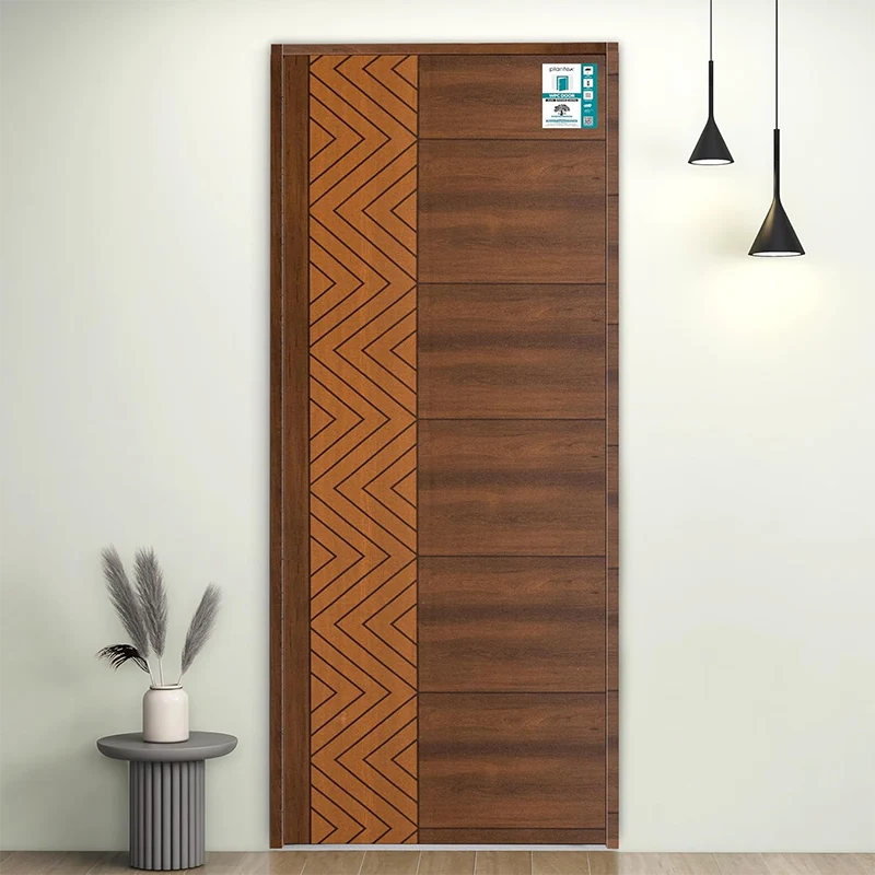 Porte intérieure stratifiée en PVC moderne